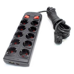 Sistem 2000 Uzatma Kablosu 10lu Grup Priz 5+5 Birbirinden Bağımsız 2 metre Kablolu Anahtarlı ADSL girişli