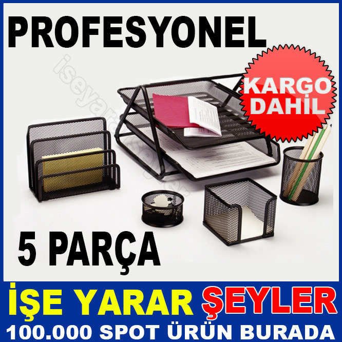 5 PARÇA PROFESYONELMETAL PERFORE OFİS SETİ KD
