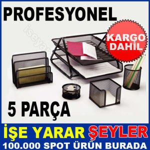 5 PARÇA PROFESYONELMETAL PERFORE OFİS SETİ KD