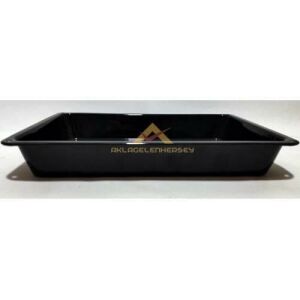 Siyah Emaye Fırın Tepsisi 39x27cm Dikdörtgen İç Dış Yüzeyi Sağlıklı Emaye Kaliteli Fırın Tepsisi