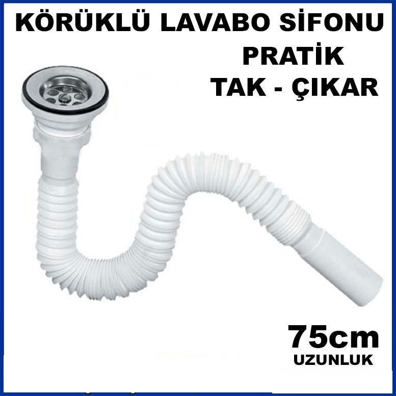 KÖRÜKLÜ LAVABO HORTUMU PRATİK TAK-ÇIKAR SİSTEM