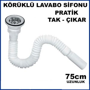 KÖRÜKLÜ LAVABO HORTUMU PRATİK TAK-ÇIKAR SİSTEM