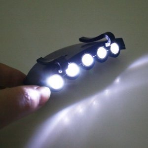 5 Ledli Şapka Feneri Flaşör,Sporcu,Avcı,Balıkçı Lambası Bisiklet Işığı,Uyarıcı Düz Direkt+ Flaş Işık