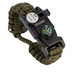 Paracord Hayatta Kalma Bilekliği Acil Durum İçin Taktiksel 20 Minimum Kritik İşlev