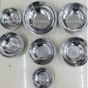 Paslanmaz çelik çorba kasesi üreticisi 1no 12x4cm kromaj kaplı çok amaçlı çelik kase çelik tas