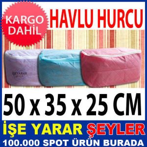 SANDIK TİPİ GENİŞ BOHÇA HAVLU SAKLAMA HURCU -1