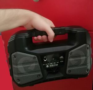 KTS- 1189 Işıklı  Portatif Bluetooth Wifi Fm Bağlantılı Speaker Süper Bass Ses Bombası  Uzaktan kumandalı Karaoke Hoparlör