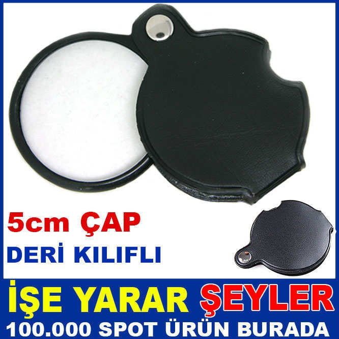 KATLANIR DERİ KILIFLI 5cm ÇAPLI CEP TİPİ BÜYÜTEÇ-3