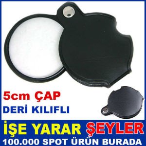 KATLANIR DERİ KILIFLI 5cm ÇAPLI CEP TİPİ BÜYÜTEÇ-3