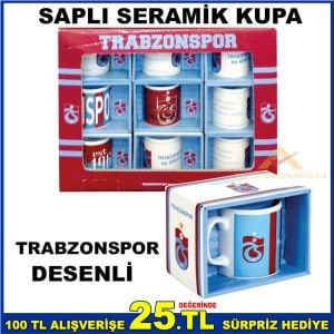 TRABZONSPOR DESENLİ SAPLI SERAMİK KUPA BARDAK