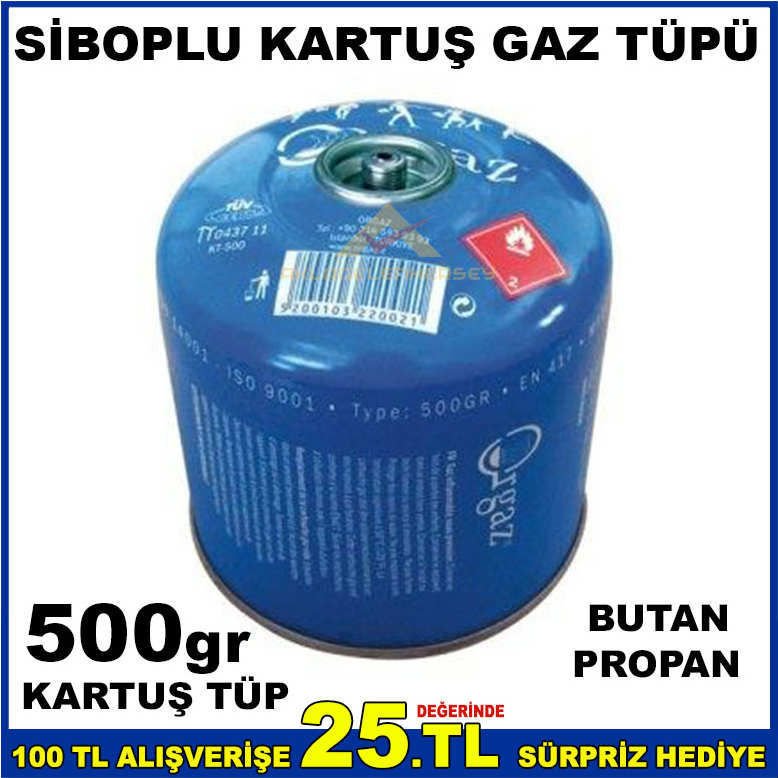 500gr. PORTATİF SİBOPLU YEDEK GAZ KARTUŞ TÜP