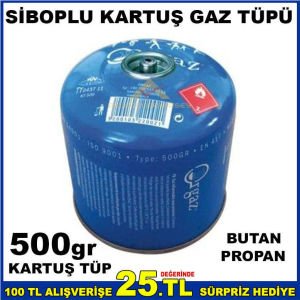 500gr. PORTATİF SİBOPLU YEDEK GAZ KARTUŞ TÜP