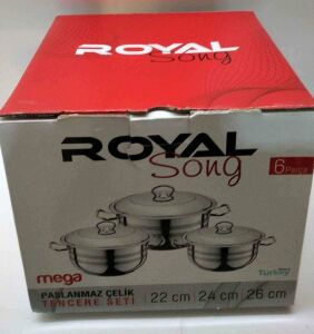ROYAL Song Mega Çelik Tencere Seti D-5