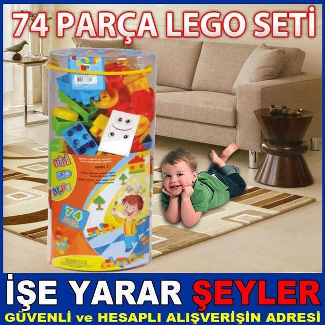 74 PARÇA EĞİTİCİ ve ZEKA GELİŞTİRİCİ LEGO SETİ -1