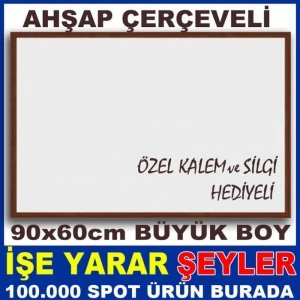 AHŞAP ÇERÇEVELİ BÜYÜKBOY BEYAZ YAZI TAHTASI 90cm-3