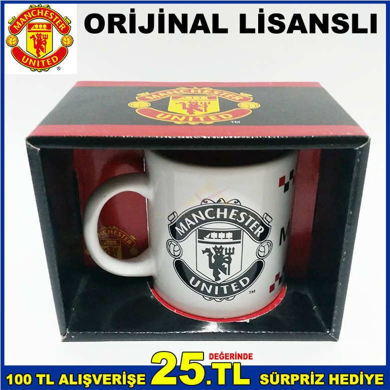 ORJİNAL LİSANSLI MANCHESTER UNITED PORSELEN KUPA