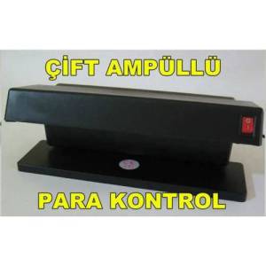 2 Mor Işıklı Para Kontrol Makinesi Ultraviole Çift Floresanlı Para Kontrol Cihazı Money Dedektörr
