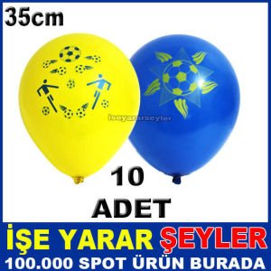 SARI ve LACİVERT RENKLERDE 10 ADET BALON