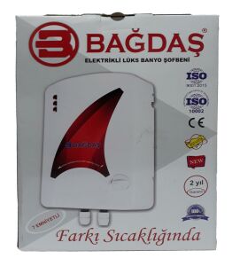 37x27x13cm Boyutlarında Bağdaş Elektrikli Lüks Banyo Şofbeni