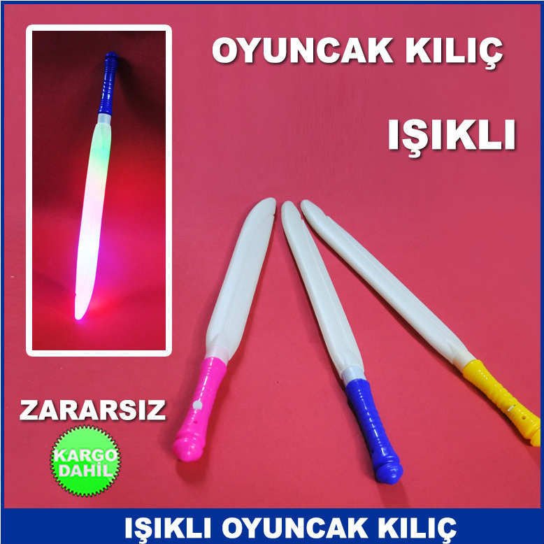 Işıklı Zararsız Oyuncak Kılıç 46 cm Uzunluğunda - Savaş Oyuncakları