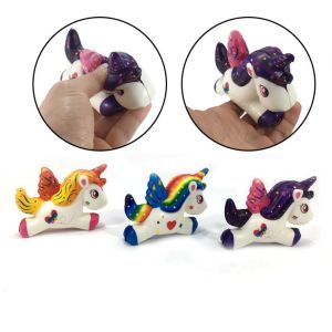 Yumuşak Sık Bırak Sukuşi Unicorn Oyuncak 9cm Squishy Sevimli At Oyuncak
