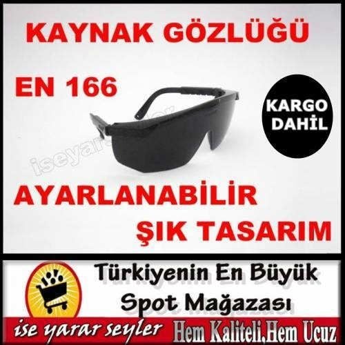 EN 166 AYARLANABİLİR ERGONOMİK KAYNAK GÖZLÜĞÜ