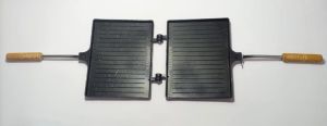 Ahşap Saplı Döküm Alüminyum Ocak Üstü 3 Kat Granit Tost Makinesi YaşamBoyu Garantili Tostmatik Grill