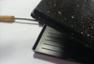 Ahşap Saplı Döküm Alüminyum Ocak Üstü 3 Kat Granit Tost Makinesi YaşamBoyu Garantili Tostmatik Grill