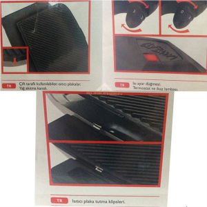 Arzum Ar 274 1800W 3 Kademe Isı Ayarlı Yapışmaz Döküm Isıtıcı Plakalar Izgara Ve Tost Makinesi yenilenen