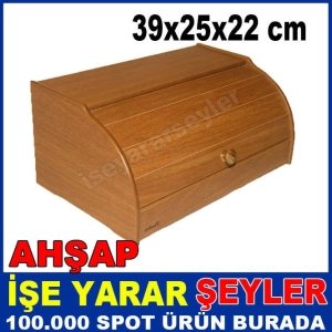 BÜYÜK BOY SÜRGÜLÜ AHŞAP EKMEK SAKLAMA KUTUSU 