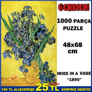 GORDION 1000 PARÇA IRIES IN A VASE 1890 PUZZLE