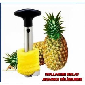 Pratik ananas soyucu 1.kalite paslanmaz çelik ananas soyma ve dilimleme aleti ananasın suyunu korur