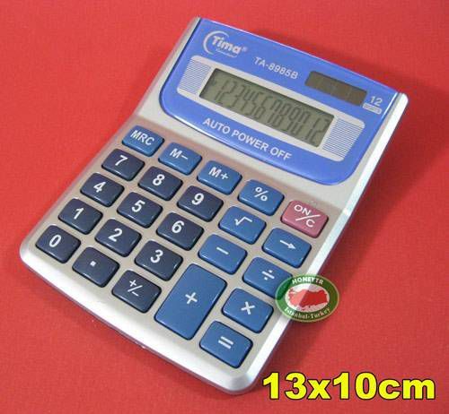 MASA ÜSTÜ ÇANTA TİPİ HESAP MAKİNESİ 12hane 13x10