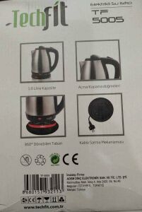 TECHFİT TF 5005 Elektrikli Su Isıtıcı Kettle 1.8 Lt Kapasite 1500 Watt A-3