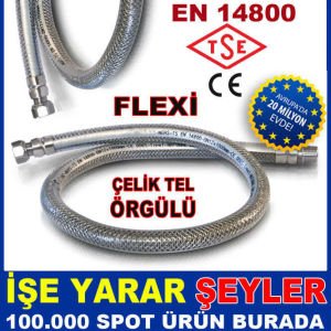 200cm GÜVENLİ FLEXİ DOĞALGAZ BAĞLANTI HORTUMU