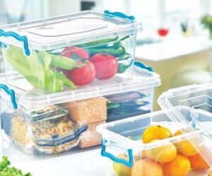 1.75 Litre Kilitl Kapak Dikdörtgen Kiler Saklama Kabı 21x14 h:10cm Her Gıdaya Uygun Sağlıklı Plastik