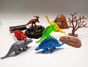 11 Parça Dinazor Dünyası Seti 6 Farklı Büyük Boy Dino 5 Farklı Ağaç,Kafes,Kayalar Dinosaurs Dinozor