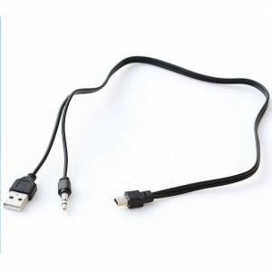 Bluetooth Speaker,mp3 İçin 5pin Mini USB ile 3.5mm AUX jak /Erkek USB 2 in 1 Şarj ve Ses Kablosu