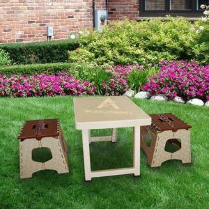 Pratik Katlanabilir Piknik Masası 40x52x4cm Ebatında Şık Tasarım Portatif Katlanır Piknik Sehpası