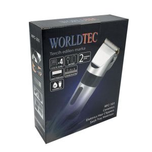 Seramik Bıçaklı Yedek Bataryalı Tıraş Makinesi Worldtec RFC-101 Şarjlı Profesyonel Saç Sakal