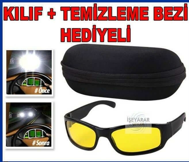 Anti Far Özel Sarı Lens Gece Görüş Gözlüğü