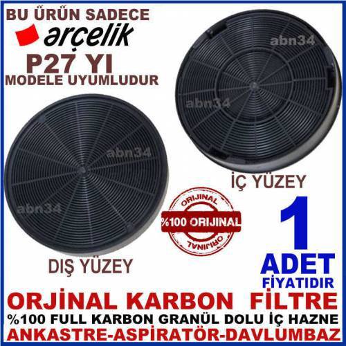 Arçelik Ankastre Davlumbaz Filtresi Arçelik P27 Yı Model Davlumbaz İçin Granül Karbonlu Filtre