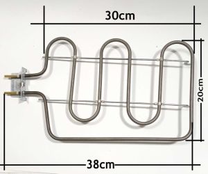 Sinbo Elektrikli Izgara Barbekü Rezistansı 38x20cm 2000W Ø8.5mm Paslanmaz Ci-Ni Türk Malı Resistanz