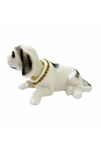 Hareketli Kafa Sallayan Araç Içi Nostaljik Büyük Boy Köpek Retro Aksesuar Nubuk Yüzeyli Sevimli Süs
