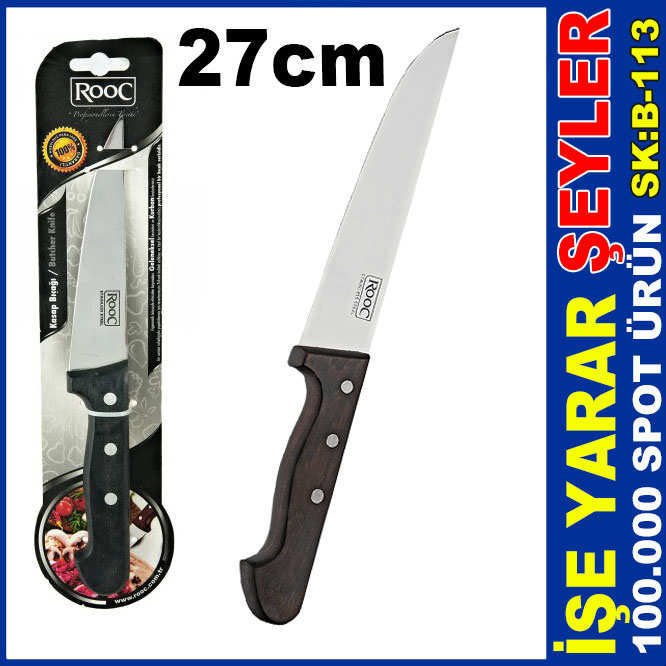 ROOC  27 CM 3 PİMLİ KASAP VE KURBAN BIÇAĞI