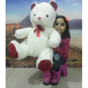 Beyaz Renk Peluş Ayı Büyük Boy Peluş Ayıcık En Güzel Hediye Peluş Ayı Tam Boy80cm,Oturur Boy60cm abn