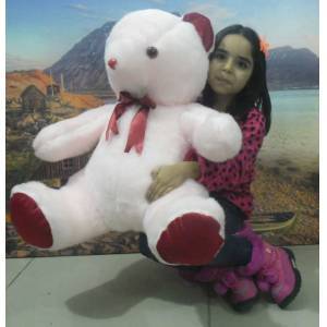 Beyaz Renk Peluş Ayı Büyük Boy Peluş Ayıcık En Güzel Hediye Peluş Ayı Tam Boy80cm,Oturur Boy60cm abn
