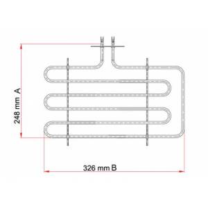 2300W Barbekü Rezistansı 220V 326x248mm Yerli Üretim