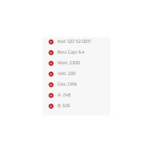 2300W Barbekü Rezistansı 220V 326x248mm Yerli Üretim