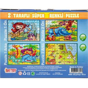 4 Puzzle Bir Arada Toplam 316 Parça Karışık Puzzle Zeka Gelişimine Yardımcı Orjinal Çocuk Puzzle